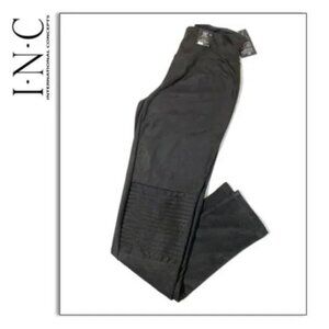 INC faux suede moto leggings